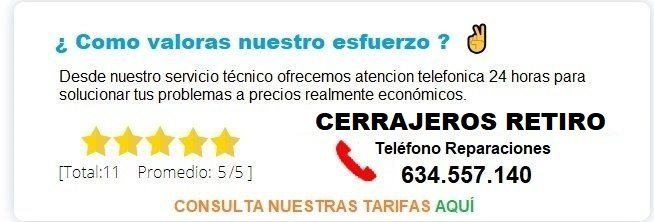 cerrajeros Retiro precios